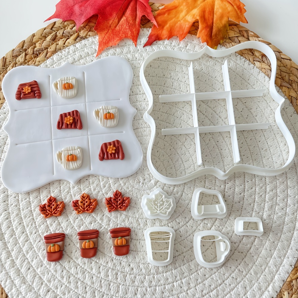 Cookies Pack - 7Pcs Autumn Tic-Tac-Toe Cookie Cutter Set
