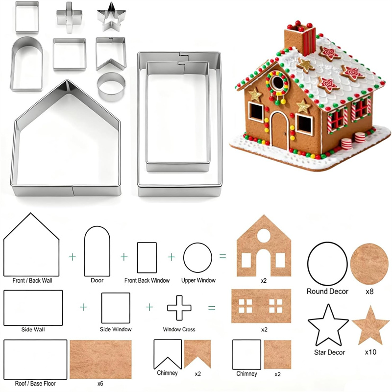 3D Christmas Gingerbread House - Cookies Pack ulasan dan harga