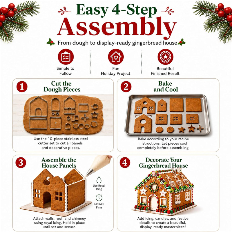 3D Christmas Gingerbread House - Cookies Pack ulasan dan harga